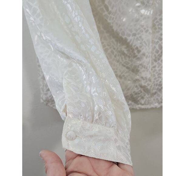 Vintage Josephine Blouse Womens Size 10 Dressy French Sleek Glamours Boho Top - Picture 8 of 8